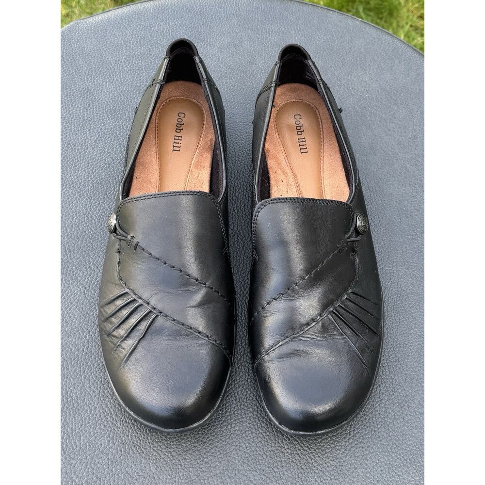 Cobb Hill Women's Black Leather Slip-On Comfort Shoes US 11 EU 42.5
